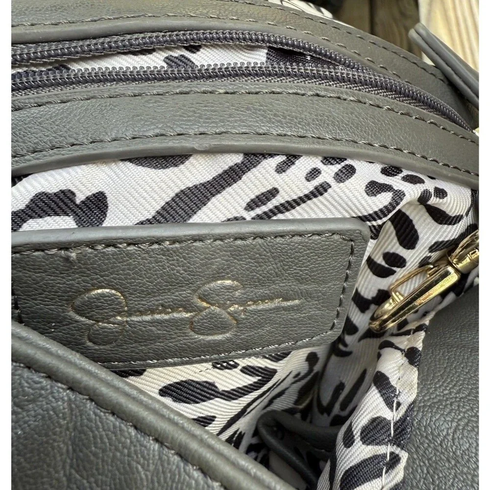 Jessica Simpson Camille Studded Hobo Bag Charcoal Gray $108 MSRP Soft